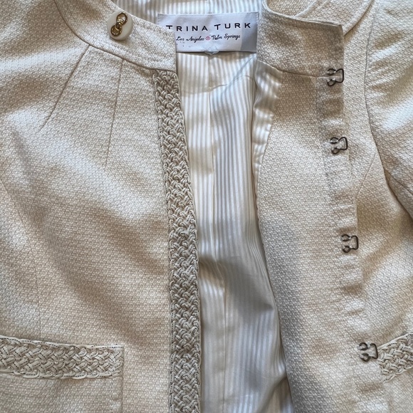 Trina Turk Cream Tweed Blazer - Picture 8 of 16